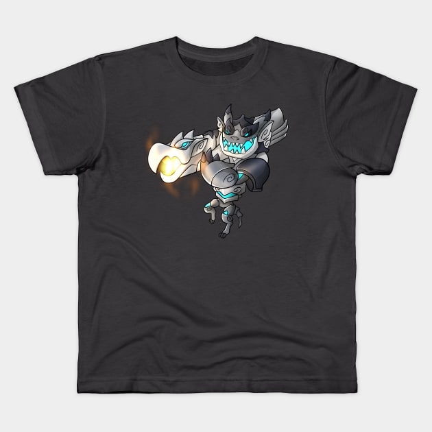 onyx Brawlhalla shoot action Kids T-Shirt by oim_nw